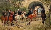 John Arsenius Riders at Uppsala Castle oil painting picture wholesale